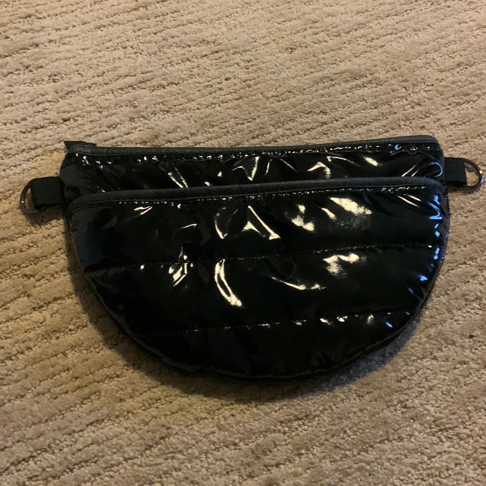 Haute Shore Brett Noir Puffer Bag with Camo Strap